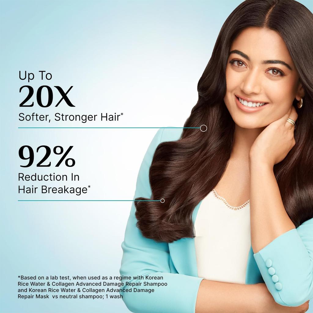 Pilgrim Unscented Hair Repair Mask 200 g Pack of 1 for Dry Frizzy Damaged Hair with Collagen & Rice Water