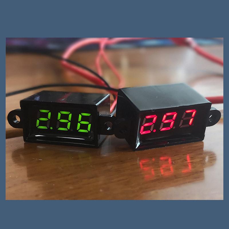 DC 3.0V-30.0V Digital Car Voltmeter Automotive Voltage Meter Waterproof 12V 24V Motorcycle Vehicle LED Display Voltage Tester