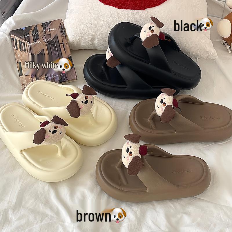 

5cm EVA Flip Flops Women s Cute Dog Slippers - Summer Home, Outdoor-Ready, Thick Sole, Soft & Comfortable. 37-38