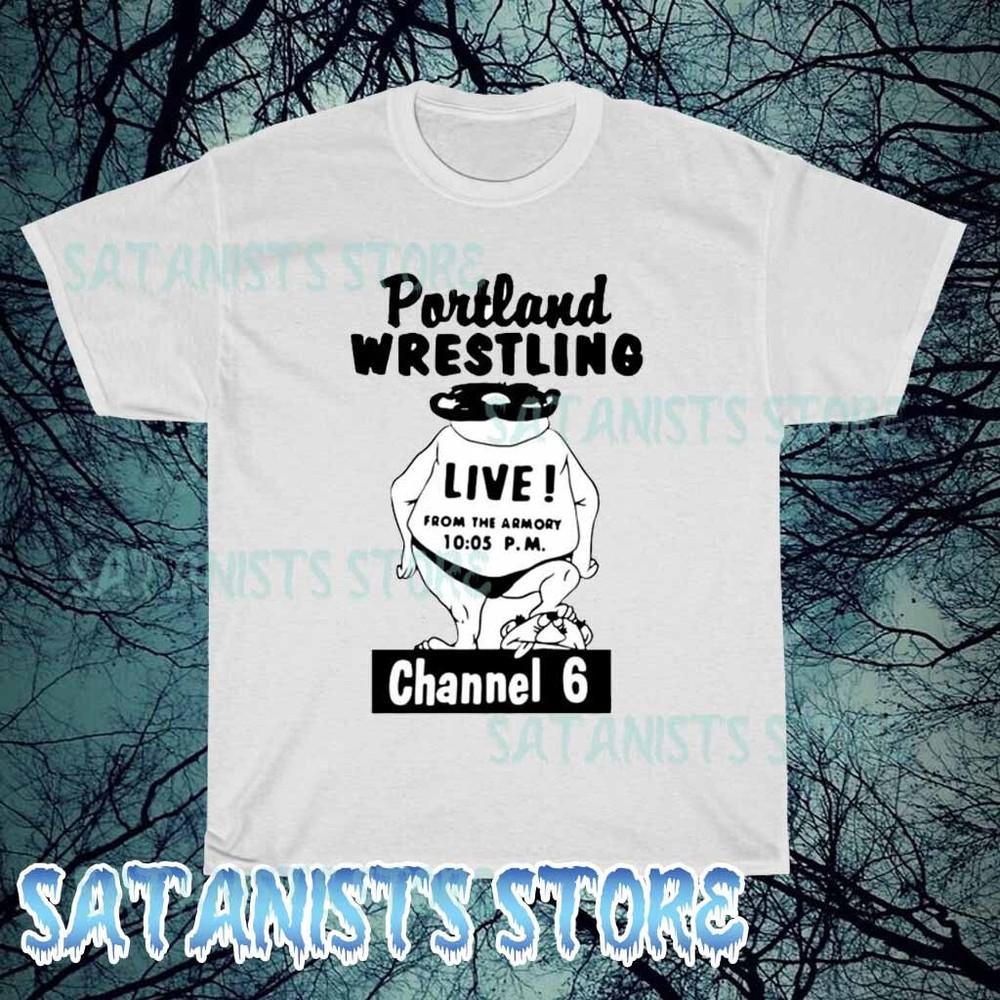 

New Vintage Portland Wrestling Logo Men#039;s Tshirt funny size S to 5XL Unisex T-Shirt XXXL