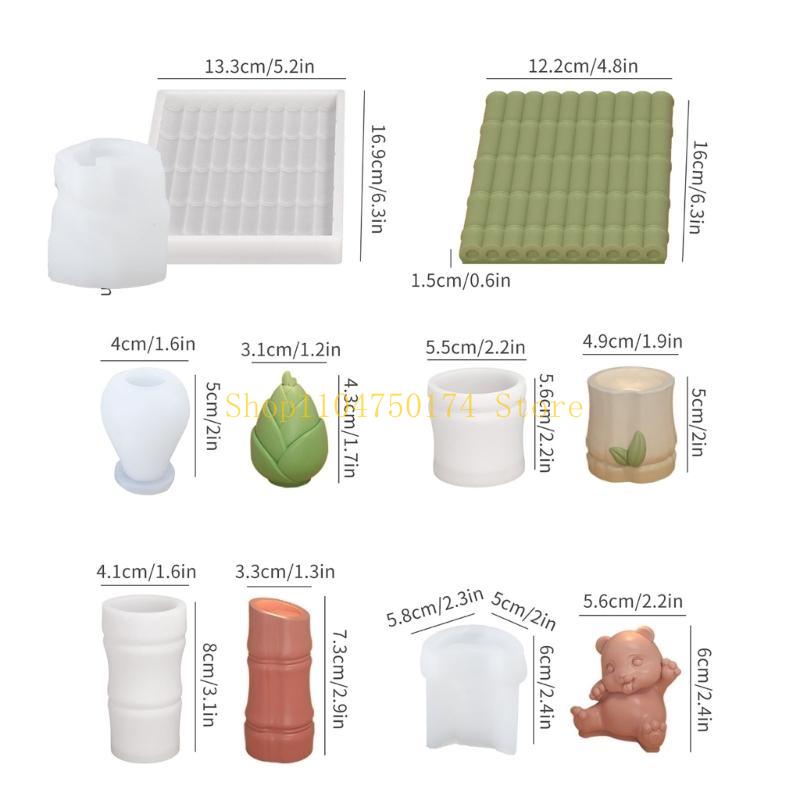 Bamboo Castings Molds 3D Panda Resins Silicone Mould Making top sale