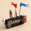 Medieval Military Castle Siege Machines Building Blocks Battering Ram Bonfire Catapults Weapons Rack Armor Helmets Bricks Toys