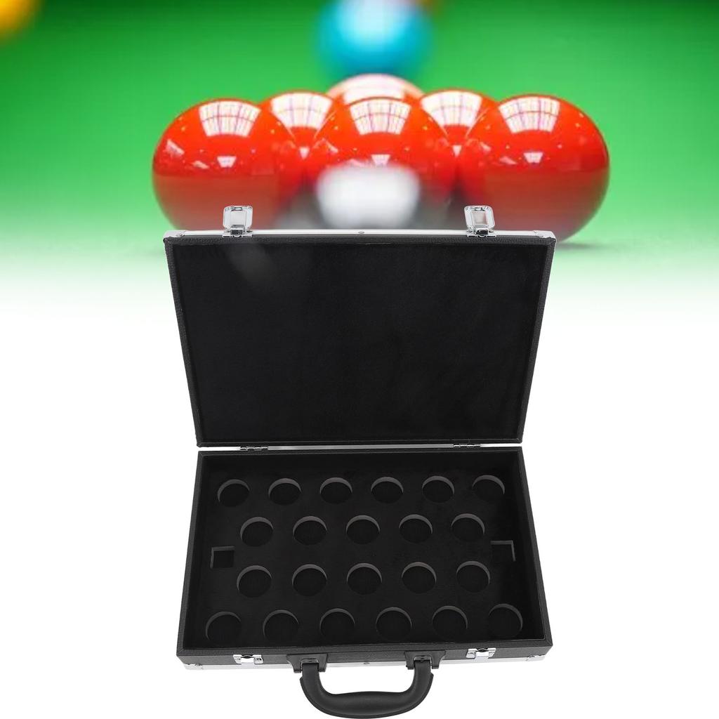 Billiard Balls Storage Box Aluminum Alloy Frame Waterproof PU Cover Lightweight Portable Pool Ball C