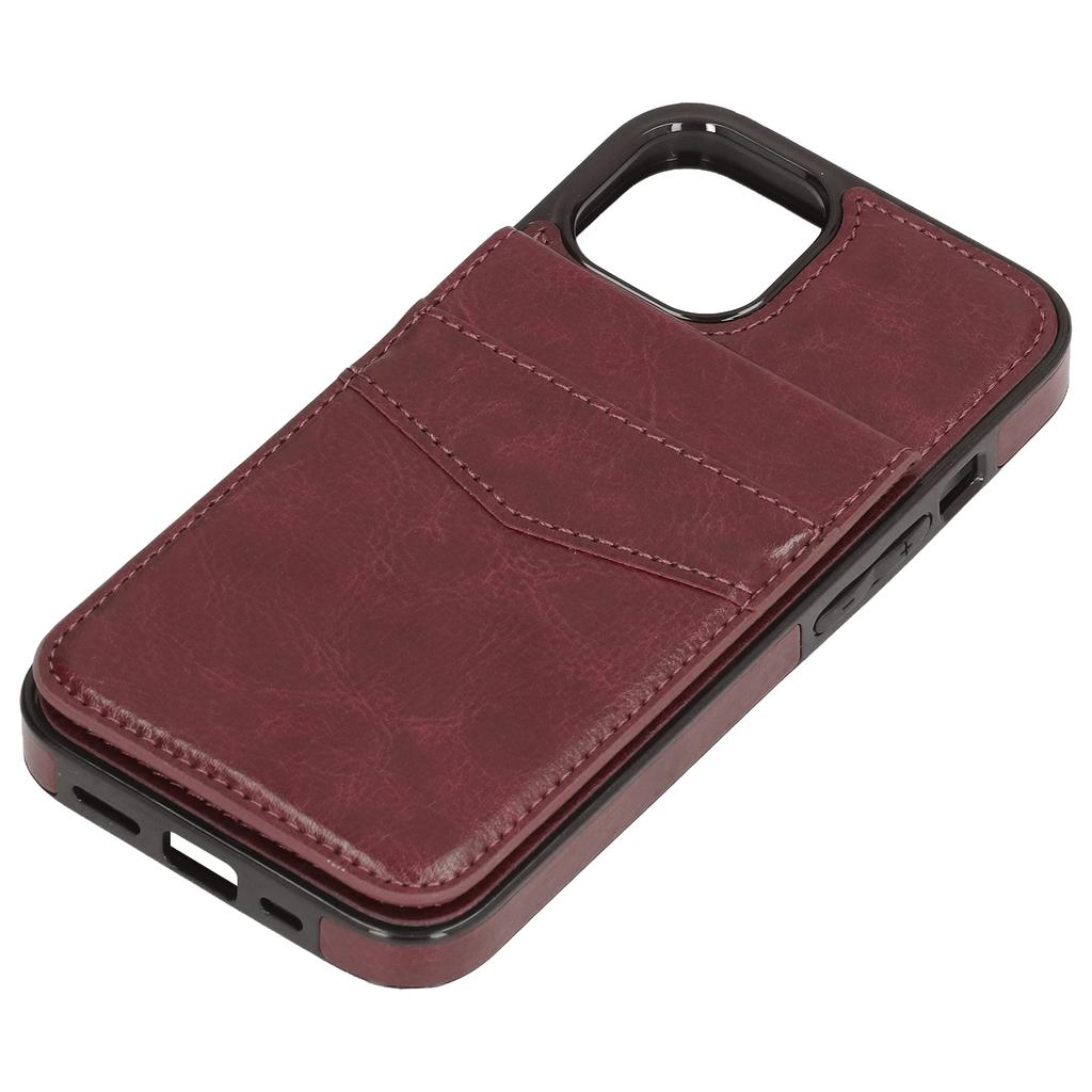 6.1in Phone Case Compatible for IPhone 13 PU Leather Wallet Phone Case with Magnetic Buckle Protective Case with Clip