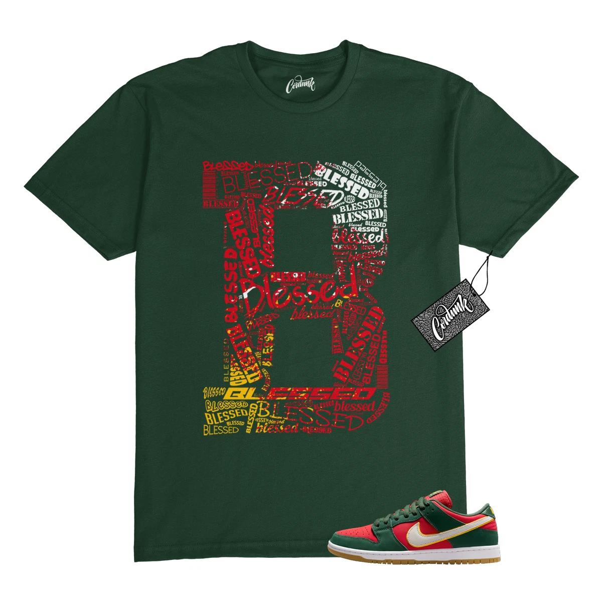 Dunk SB Seattle Fir Fire Red University Gold White T Shirt to Match B BLS 3XL