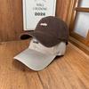 Retro Washed Embroidered Baseball Cap Women's Soft Top Shows a Small Face Versatile Commuter Sunshade Big Head Circumference Sunshade