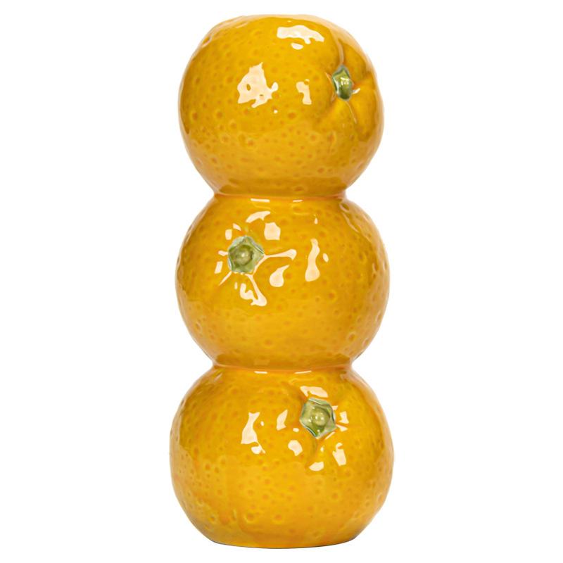1PC Imitation Fruit Vase Modern Lemon Container Simulated Flower Pots Ceramic Vase Desktop Decoration 3 styles