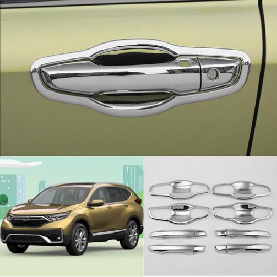 Door Handle + Bowl Cover Fits For Honda CRV CR-V 2017- Chrome