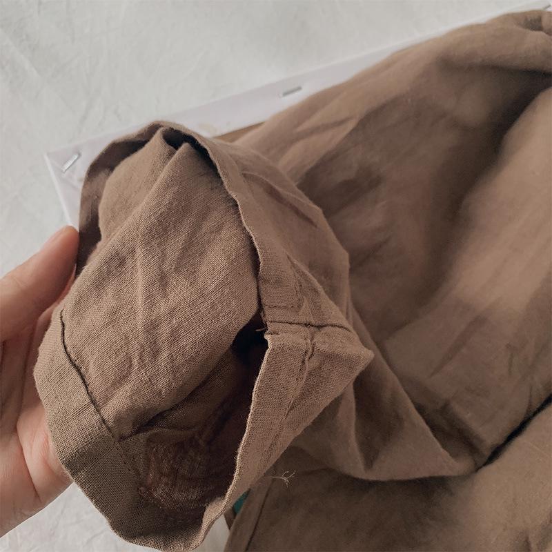 Trendy Cotton Linen Korean-Style Casual Summer Shorts - Unisex Kids' Five-Point Baby Harem Pants