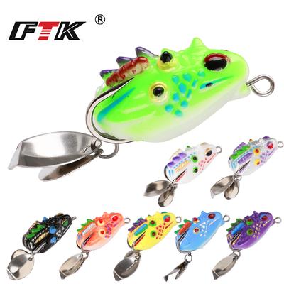 1pcs Mini Frog Soft Bait 60mm 5.5g Double Hide Hook Fishing Lure Bionics Sequin Frog Bait Artificial Lifelike Thunder Frog Lure
