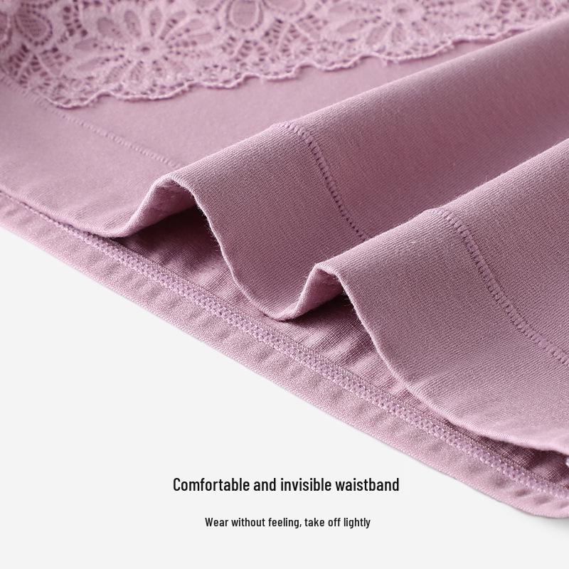 High-Waist Pure Cotton Plus Size Shaping Briefs for Middle-Aged Women with Antibacterial Crotch