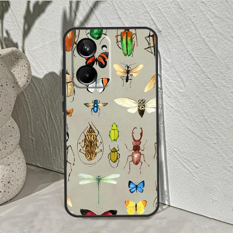 Dragonfly Insect Pattern For Realme 10 11 12 13 14 Pro Plus C55 C71 C75 C67 C63 C51 C61 C53 C35 C65 GT6 GT7 Pro Case