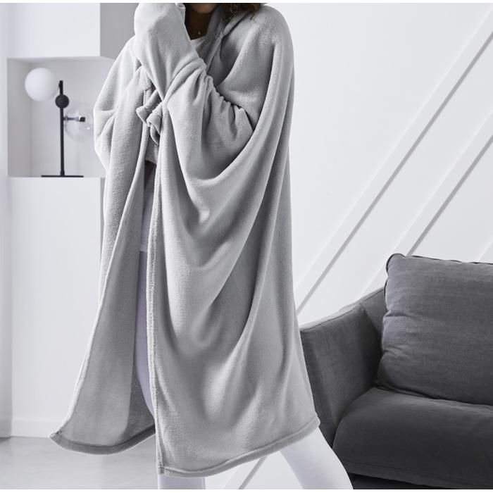 Plaids - PROMO LINGE - Polaire - Polyester - 165x115cm - acier