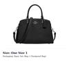 Coach Lillie Genuine Leather Shoulder Bag, Crossbody Bag, Handbag Large Women's Black CP508-BLACK