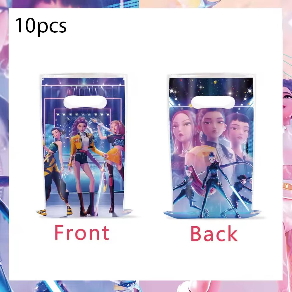 

10PCS K-Pop Demon Hunter Theme Party Gift Bags Birthday Candy Bags Christmas Gift Party Decoration Organizing Supplies