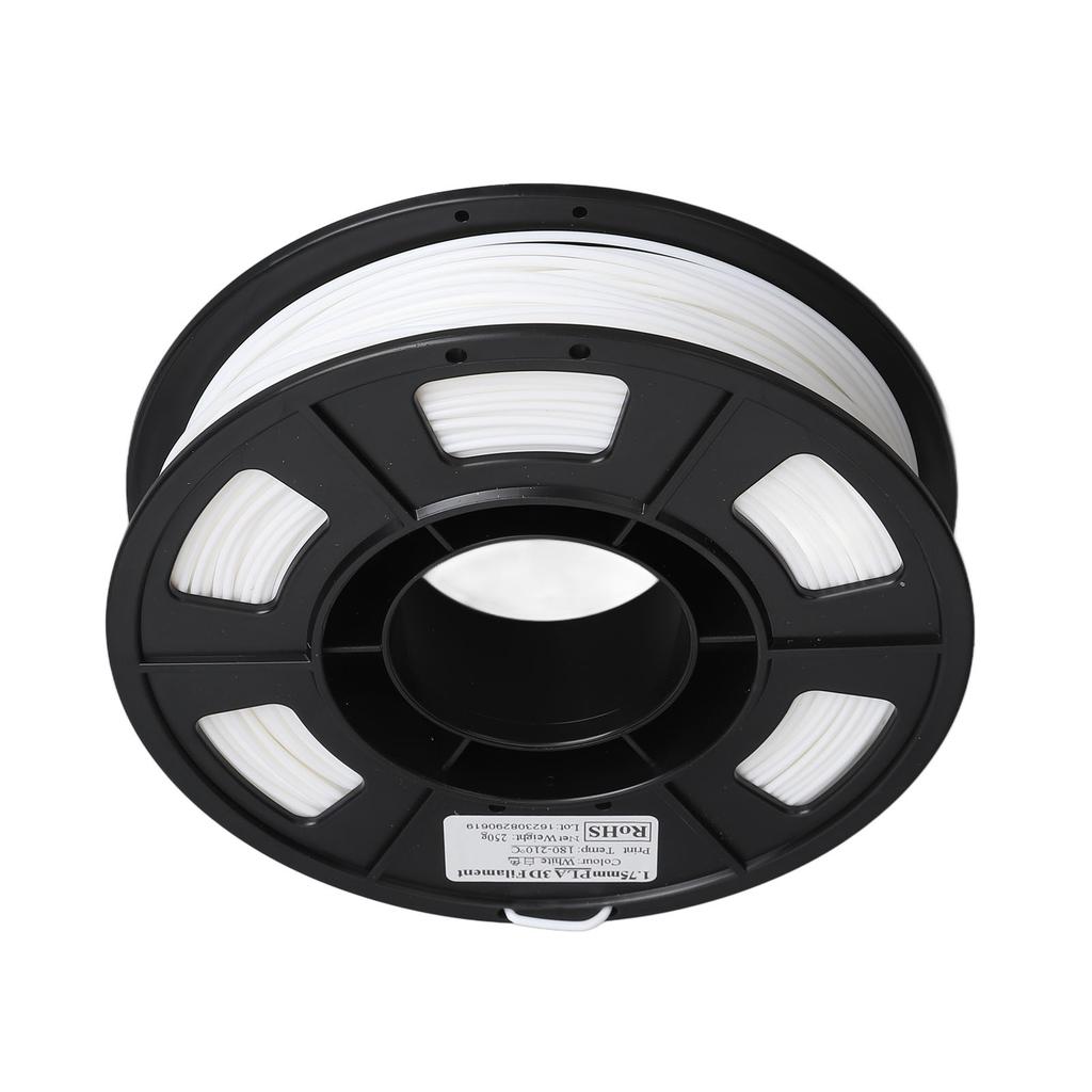 3D Printer Filament White 1.75mm 8.8oz Net Weight 180 to 210 Celsius PLA Filament for 3D Printing Refilling Replacement