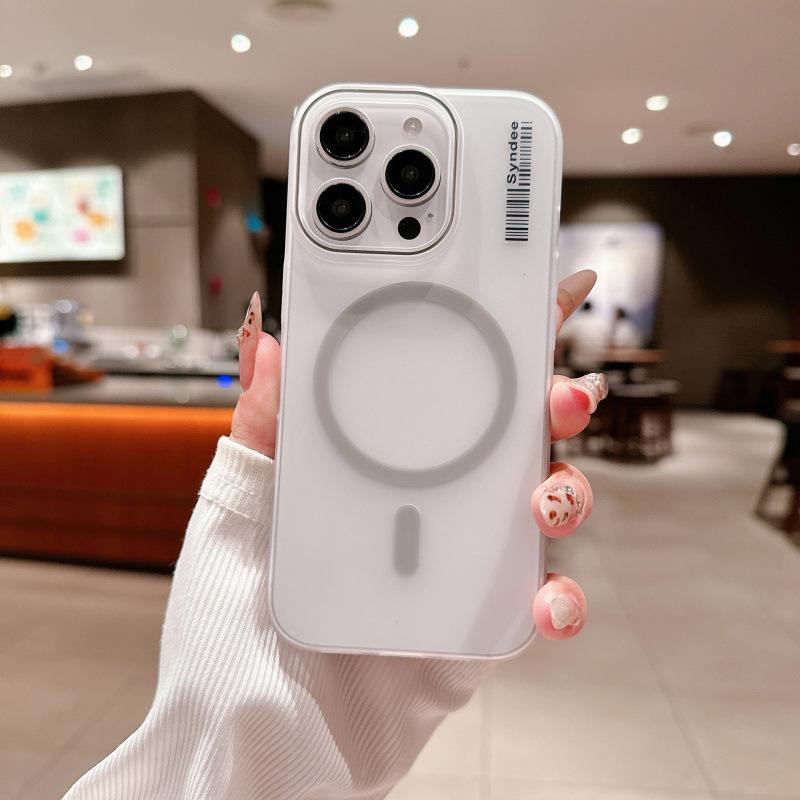 Applicable To Apple 16 Mobile Phone Case Soft Yarn Magnetic Suction IPhone 15 Protective Case 14Promax Matte Slightly Hard