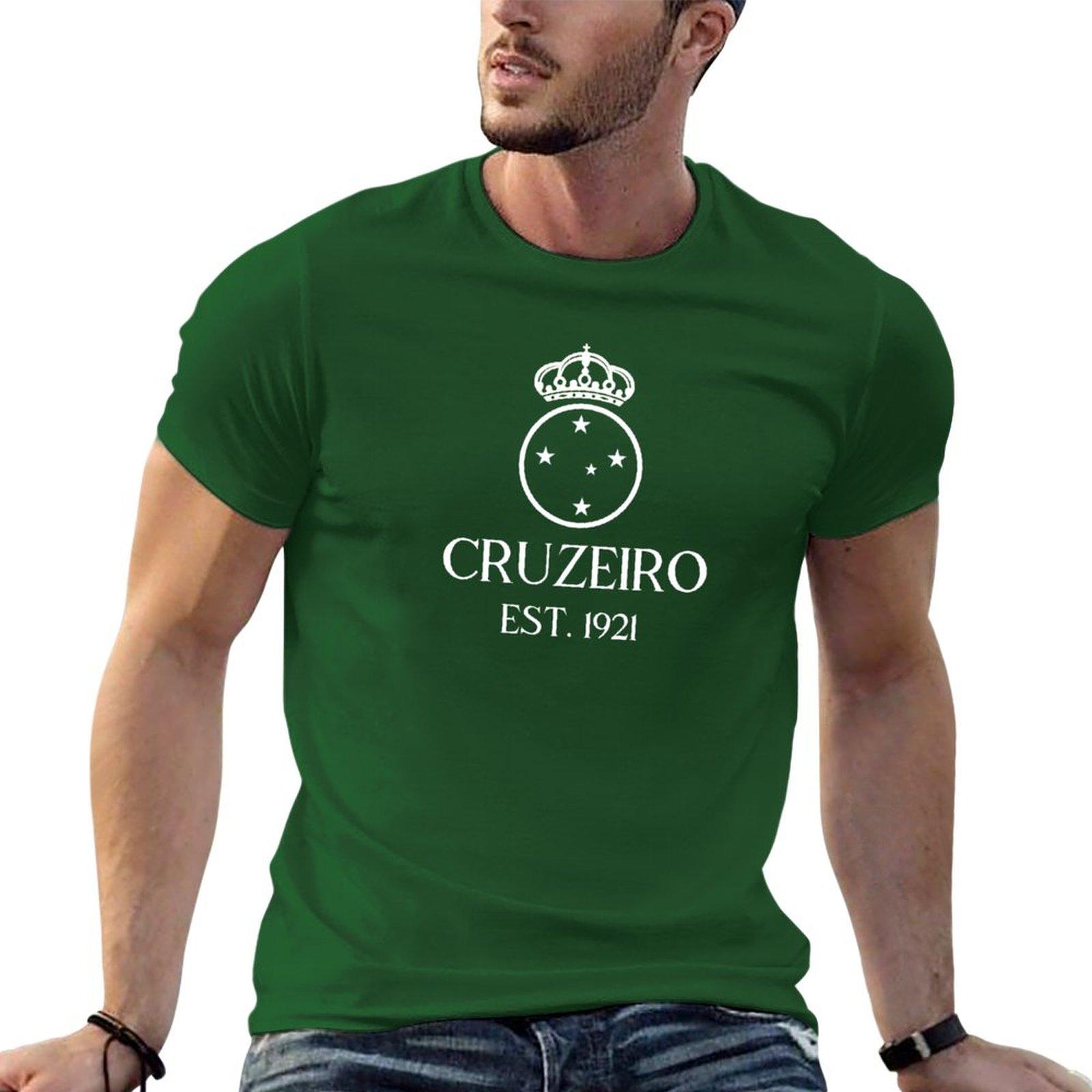 New Cruzeiro T-Shirt kawaii clothes t shirt man plain white t shirts men 4XL