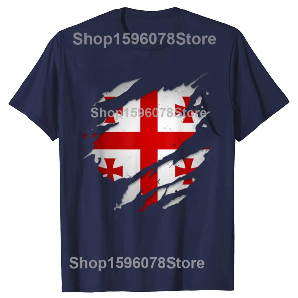 Super Proud Georgian Georgia Flag T Shirts Tee Tops Round Neck ShortSleeve Fashion Tshirt Clothing Basic Loose Style Tshirts