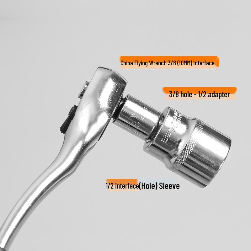 Ratcheting Wrench Socket Adapter Set: 1/4, 3/8, 1/2 inch Interchangeable Converters