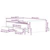 VidaXL Cadre de lit tête de lit et pied de lit gris sonoma 75x190 cm 3203822
