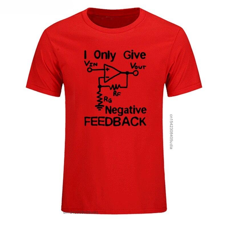 New Funny Cotton Oversized T Shirt Men Cotton Print Tee I Give Negative Feedback Computer Engineer T-Shirt New Fashion