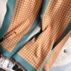 Imitation Cashmere Scarf Women'S Air-Conditioned Room Shawl Thousand Bird Grid Jacquard Elegant Long Scarf Short Beard Fringe Decorative Scarf