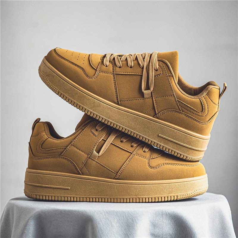 Frühling Neue Ganzschwarze Herrenschuhe – Vielseitige Klobige Absatzsteigernde Lässige Board-Schuhe, Trendy Sneaker für Arbeit & Sport