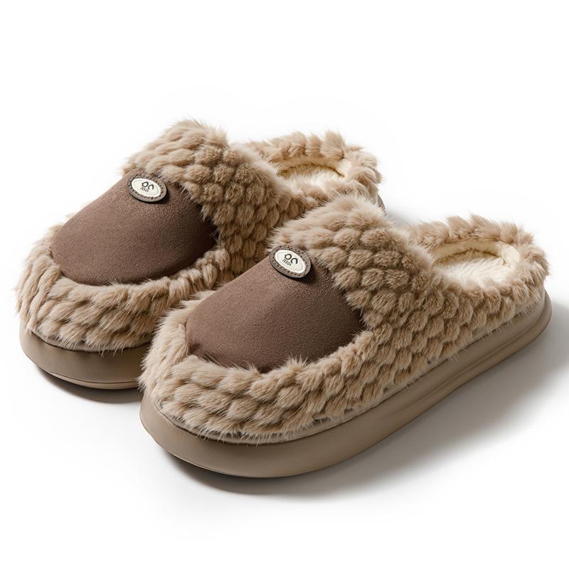 Non-slip Thick-soled Plush 2025 Cotton Shoes, Winter Cotton Slippers, Home Thermal and Fleece Home Slippers