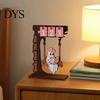 Unique Book Lover Gifts Wooden Tree Calendar Desk Ornament, Flippable Number Reading Goal Tracking Halloween Ghost Ornament Tabletop Decor,