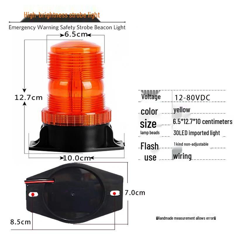 12-80V LED Roof Strobe Light for Forklift and School Bus Safety