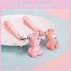 Adorable Geometric Cartoon Silicone Keychains Cute Animal Bag Accessories