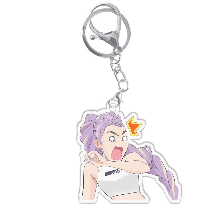 Hunters Demon K-Pop Acrylic Keychain Rumi Funny Emoticon Eating Sushi Anime Characters Gifts Interesting Pendant Decoration Toy
