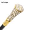 White Artificial Diamond Walking Cane Fashion Decorative Walking Stick Gentleman Elegant Cosplay Cane Crosier 92.5cm