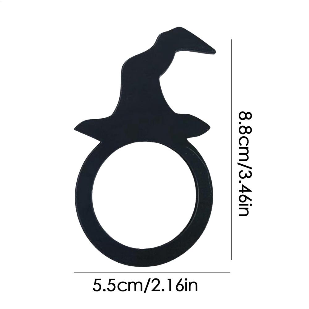 Witch Napkin Holder Farmhouse Napkin Rings Spooky Acrylic Tableware Buckle Decoration For Party Kitchen Home Restaurant Table