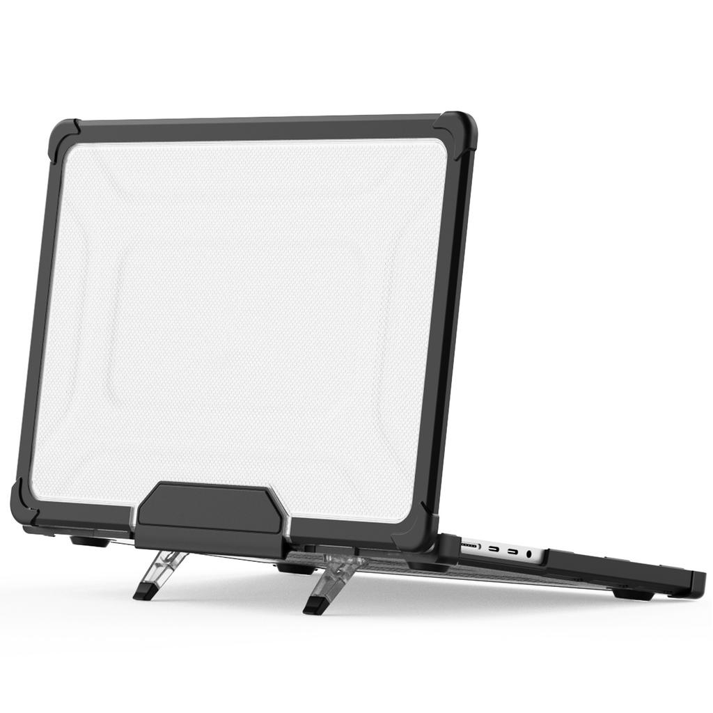 For MacBook Pro 14 inch (2024) (2021)/(2023) (A2442 M1 Pro/M1 Max/A2779) Heat Dissipation Hard PC+TPU Laptop Case with Kickstand