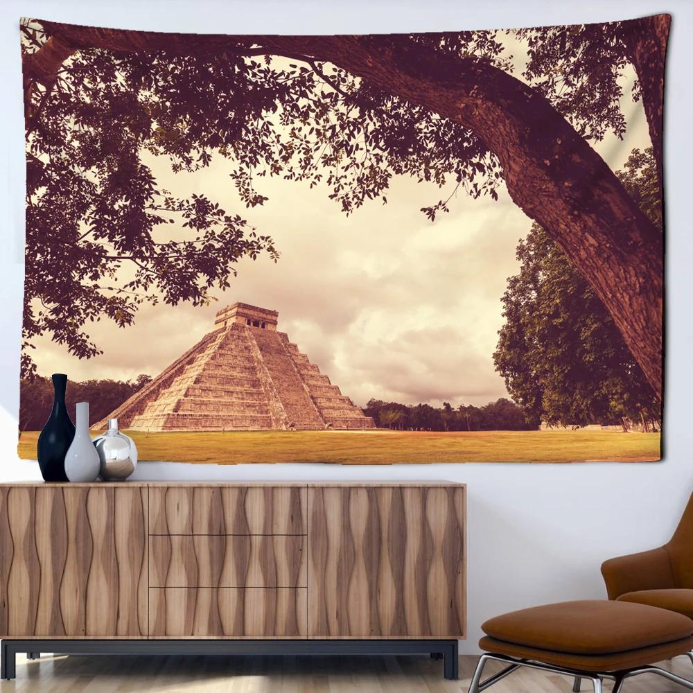 Heilige Pyramide Wandteppich Ägypten Reise Stern Kunst Wandteppich Wandbehang Wohnzimmer Wandteppich Familien Schlafsaal Heimdekoration