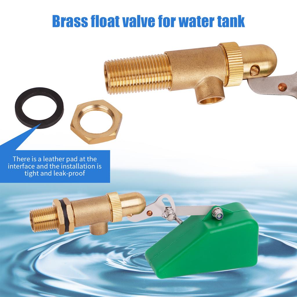 Valvola a Galleggiante in Rame per Acqua 1/2" 3/4" Con Nastro da 3 Metri DN15/DN20 Valvola a Sfera di Controllo Livello Acqua in Ottone Allevamento Animali da Fattoria