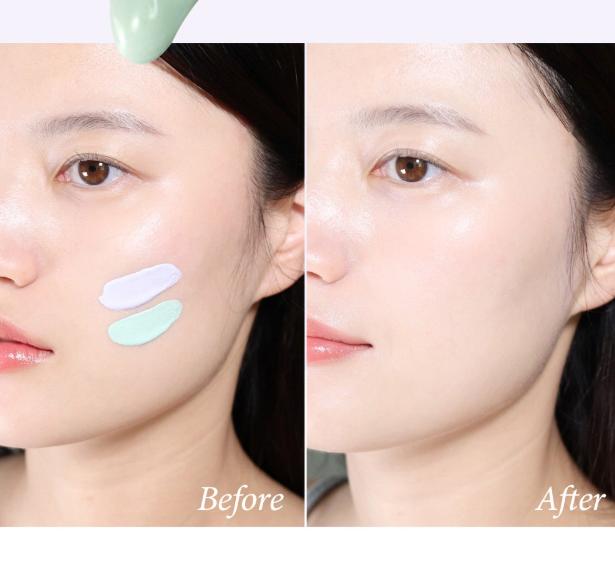 The Face Shop Air Cotton Makeup Base SPF30 – Tone Correcting Primer (Lavender / Mint, 35g)