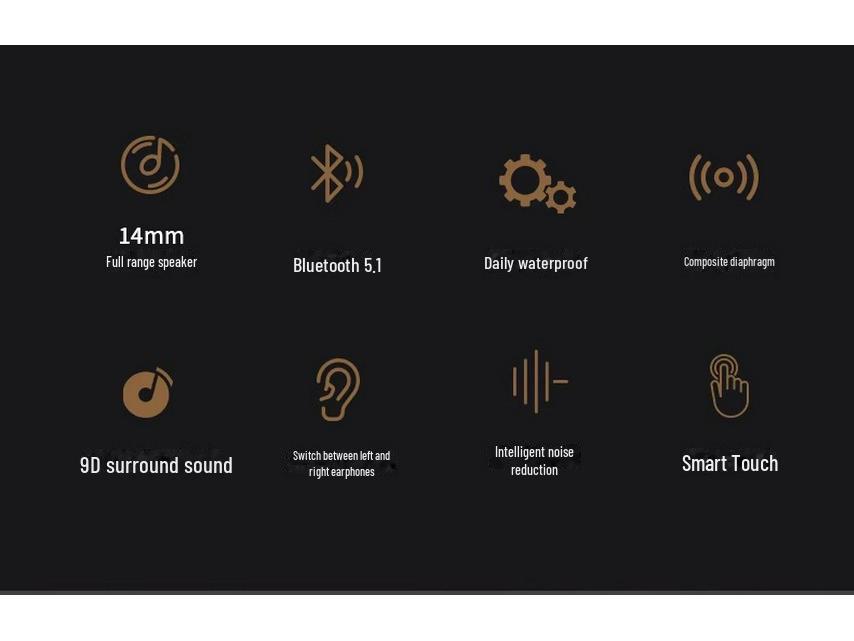 Bluetooth 2024 Noise-Cancelling Sports Earbuds for Huawei and Apple