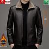 Pierre Cardin Men's Winter Sheepskin Leather Jacket with Fur Lining