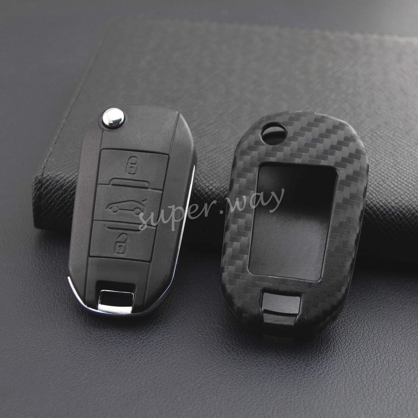 Dongfeng Peugeot Car Key Shell for Models 308, 207, 301, 408, 508, 3008, 2008 - Remote Cover and Buckle OPP Bag