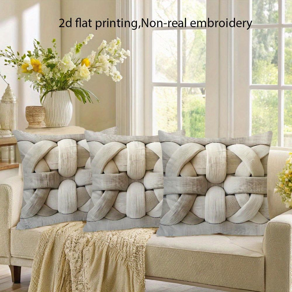 1/4pcs Soft 2D Printed Pillowcases with Unique Pattern Sofa cushion cover home bedroom room decoration