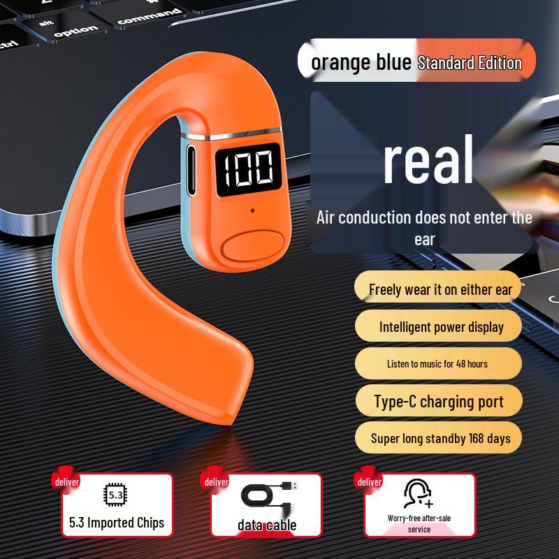 Hot V7 Open-Ear Wireless Bluetooth Earphone for Business, Sports, and Music with Super Long Battery Life
