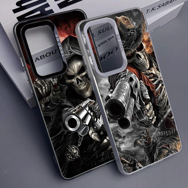 Sensemann Totenkopf Skelett Pistole Weiche Handyhülle für Samsung A17 A16 A15 A14 A13 A57 A56 A55 A54 A53 A37 A36 A35 A34 A33 A26 A25 A24 A2