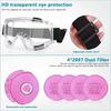 Reusable 6200 Respirator Gas Mask Half Face with 2097 Filter Goggles Sets for Epoxy Dust Paint Organic Vapor Welding Grinding