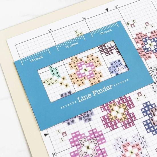 Cross Stitch Line Finder Magnetic Ruler Cross Stitch Chart Tool Sewing Embroidery Tool Cross Stitch Positioning Tool for Beginners Pros