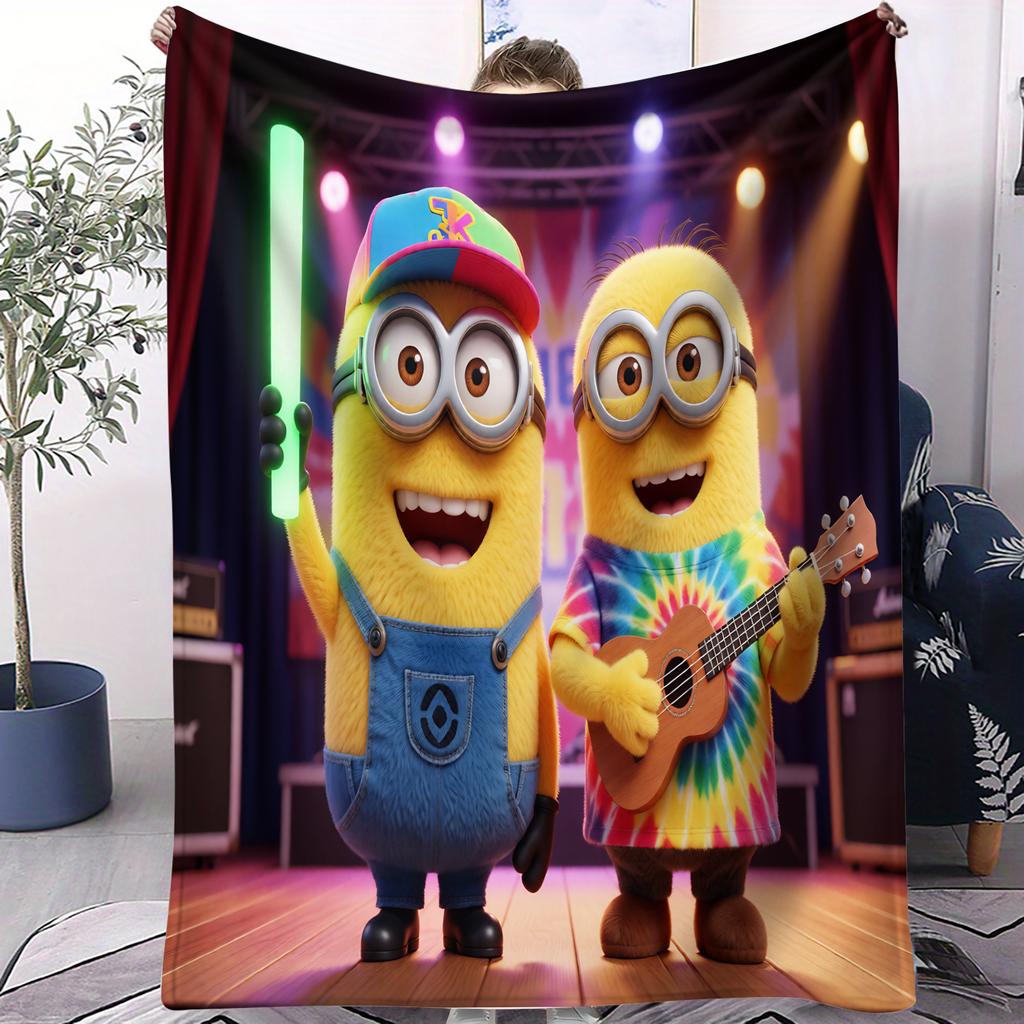 Top Rated Premium Despicable Me Minions Blanket Super Soft Anti Pilling Small Cover Blanket For Kids Adult Travel Bed Sofa Gift