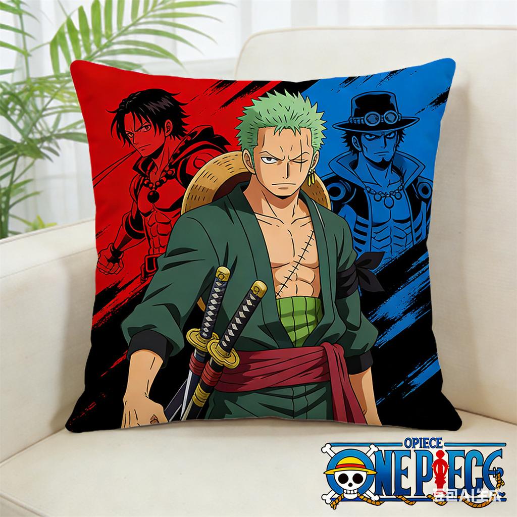 Federa Cuscino One Piece Stampa Personaggio Preferito Fan Anime Federa Decorativa per Camera da Letto Soggiorno e Appassionati di Anime