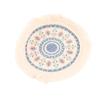 Placemat Cotton Polyester Round Soft Comfortable Woven Placemat with Tassels for Kitchen Decor E S